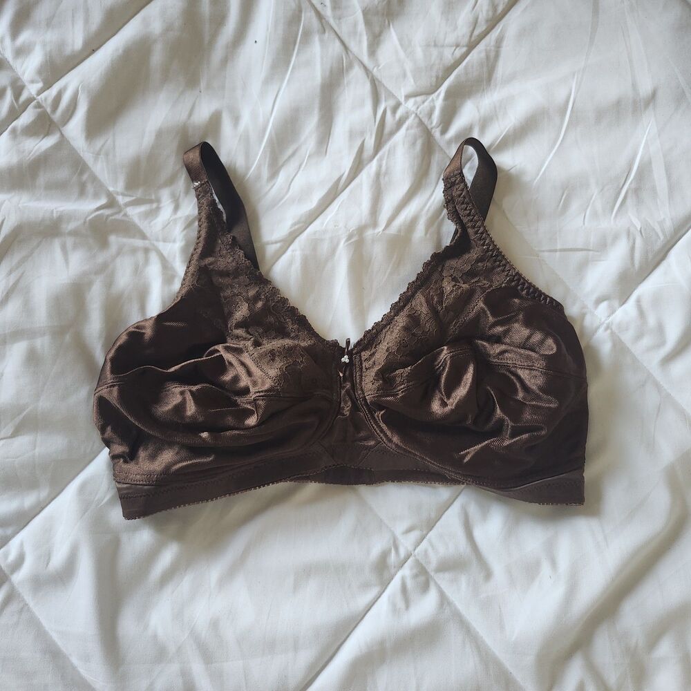 Almost U Brown Lace Wireless Bra 40DD